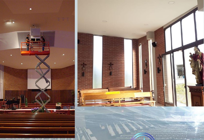 Instalación profesional en iglesia